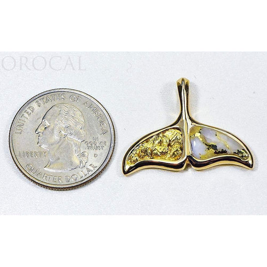 Orocal Gold Quartz Pendant Whales Tail PAJWT302NQ-Destination Gold Detectors