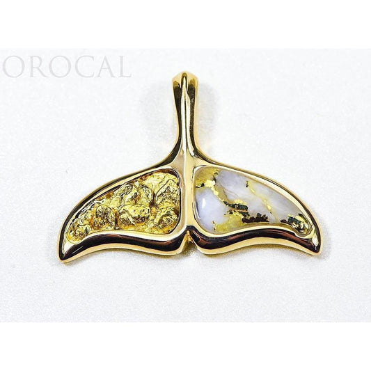 Orocal Gold Quartz Pendant Whales Tail PAJWT302NQ-Destination Gold Detectors