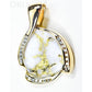 Orocal Gold Quartz Pendant with Diamonds PDL105D50QX-Destination Gold Detectors