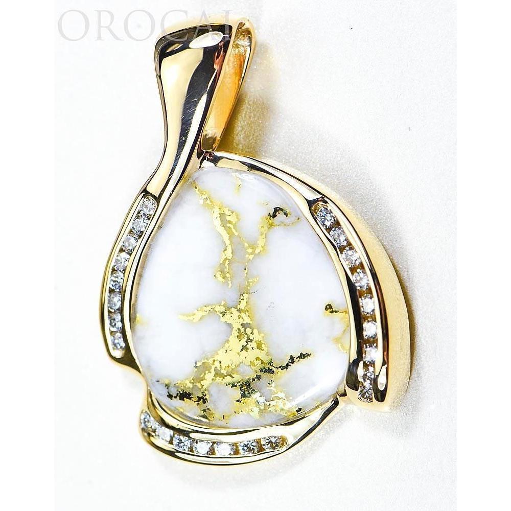 Orocal Gold Quartz Pendant with Diamonds PDL105D50QX-Destination Gold Detectors