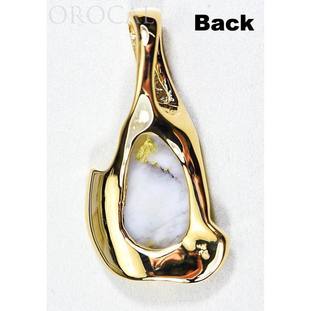 Orocal Gold Quartz Pendant with Diamonds PDL106D38QX-Destination Gold Detectors