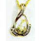 Orocal Gold Quartz Pendant with Diamonds PDL106SD14QX-Destination Gold Detectors