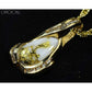 Orocal Gold Quartz Pendant with Diamonds PDL106SD14QX-Destination Gold Detectors