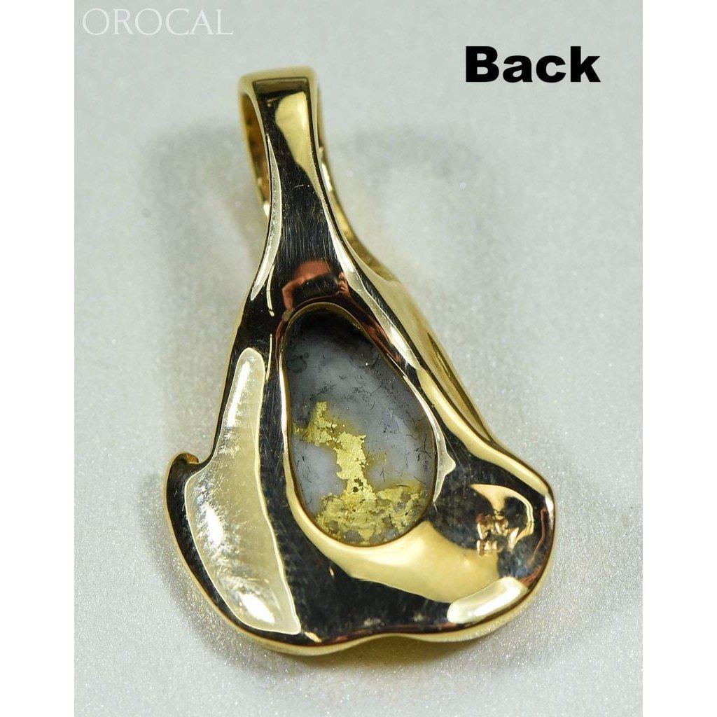 Orocal Gold Quartz Pendant with Diamonds PDL106SD14QX-Destination Gold Detectors