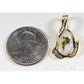 Orocal Gold Quartz Pendant with Diamonds - PDL106SD32Q-Destination Gold Detectors