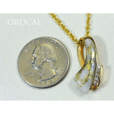 Orocal Gold Quartz Pendant with Diamonds PDL49D10QX-Destination Gold Detectors