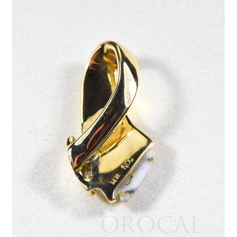 Orocal Gold Quartz Pendant with Diamonds PDL4SD10QX-Destination Gold Detectors