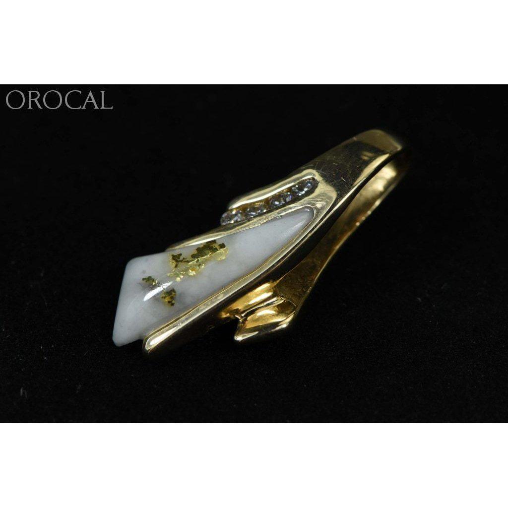 Orocal Gold Quartz Pendant with Diamonds PDL8SD8QX-Destination Gold Detectors