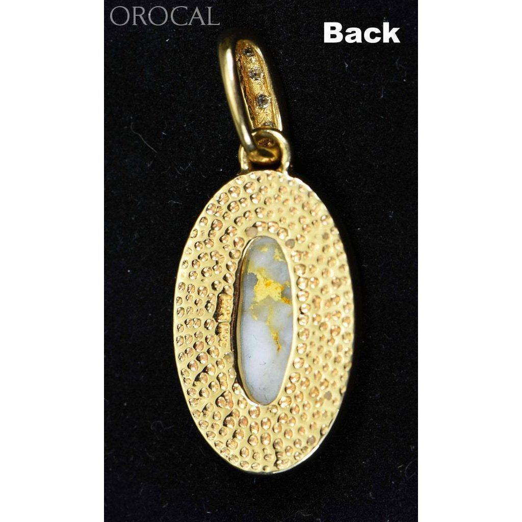 Orocal Gold Quartz Pendant with Diamonds PN1049DQX-Destination Gold Detectors