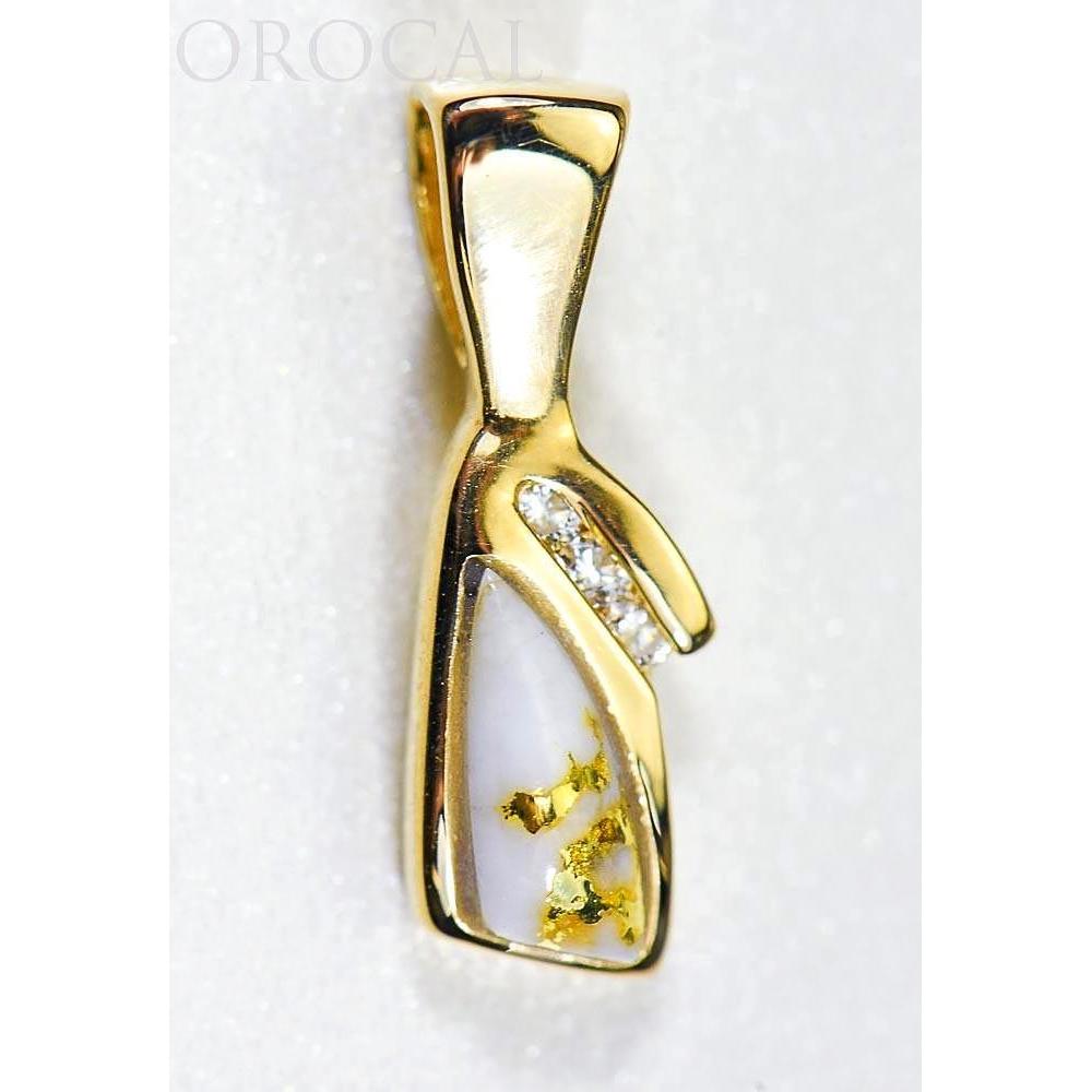 Orocal Gold Quartz Pendant with Diamonds PN1072DQ-Destination Gold Detectors