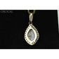 Orocal Gold Quartz Pendant with Diamonds PN1104DQ-Destination Gold Detectors