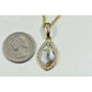 Orocal Gold Quartz Pendant with Diamonds PN1104DQ-Destination Gold Detectors