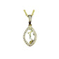 Orocal Gold Quartz Pendant with Diamonds PN1104DQ-Destination Gold Detectors