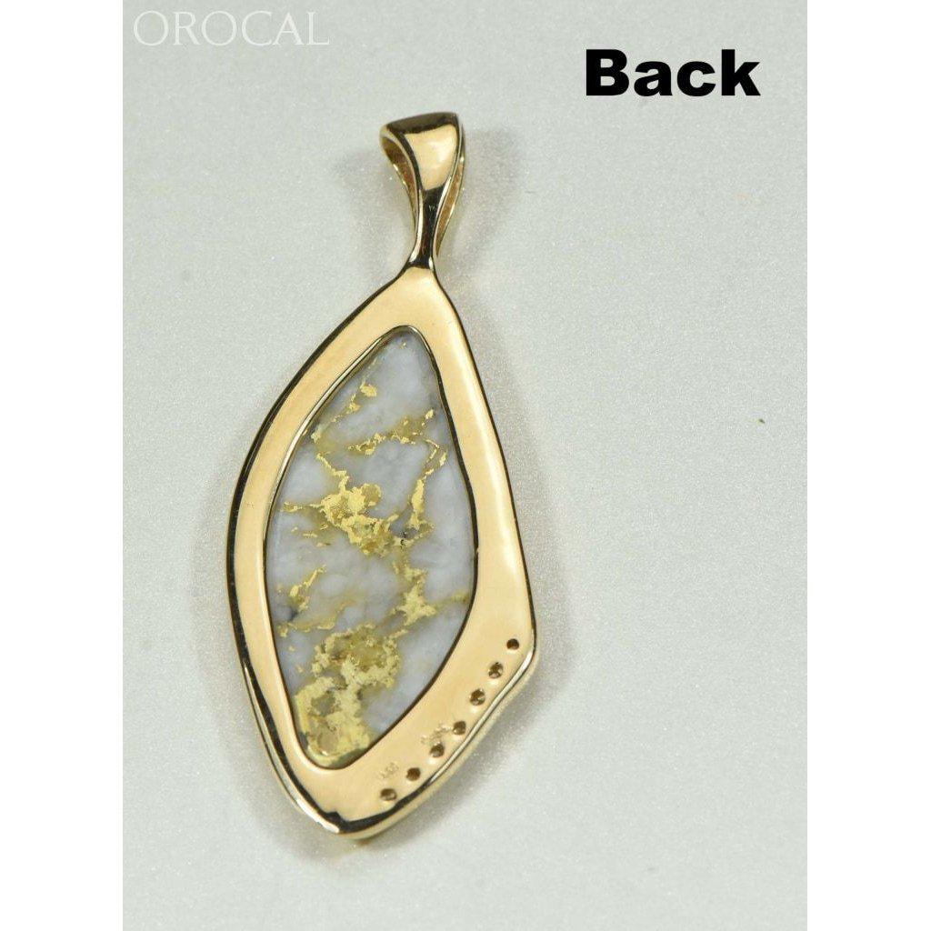 Orocal Gold Quartz Pendant with Diamonds PN1111DQ-Destination Gold Detectors