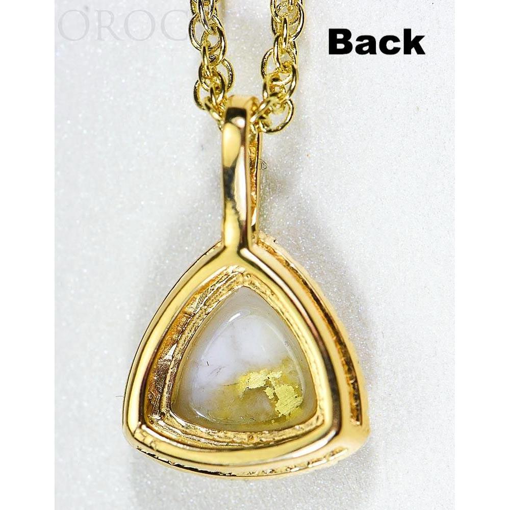 Orocal Gold Quartz Pendant with Diamonds PN1123DQ-Destination Gold Detectors