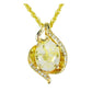 Orocal Gold Quartz Pendant with Diamonds PN1126DQ-Destination Gold Detectors