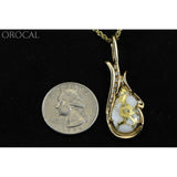 Orocal Gold Quartz Pendant with Diamonds - PN377D17QX-Destination Gold Detectors