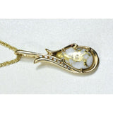 Orocal Gold Quartz Pendant with Diamonds - PN377D17QX-Destination Gold Detectors