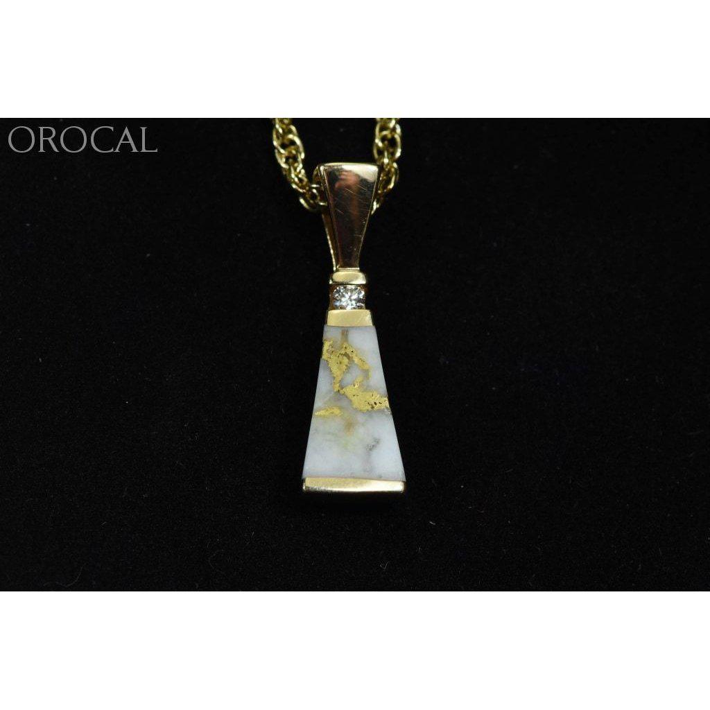 Orocal Gold Quartz Pendant with Diamonds PN642D4QX-Destination Gold Detectors