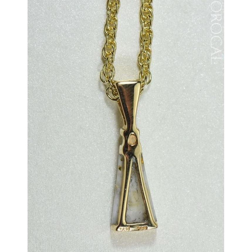 Orocal Gold Quartz Pendant with Diamonds PN642D4QX-Destination Gold Detectors