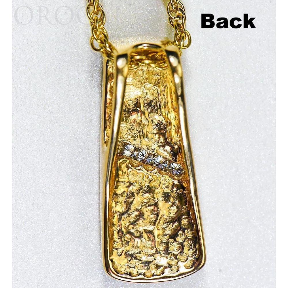 Orocal Gold Quartz Pendant with Diamonds - PN798DQX-Destination Gold Detectors
