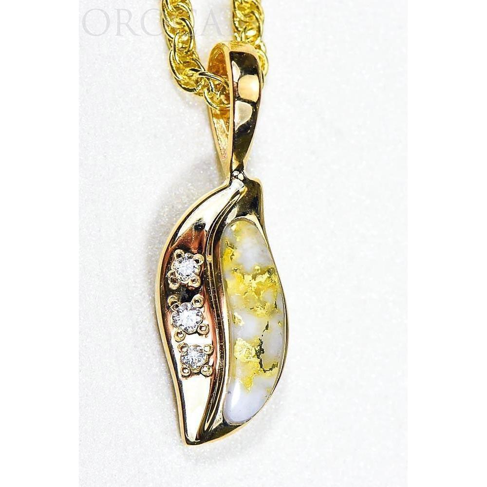 Orocal Gold Quartz Pendant with Diamonds PN806DQX-Destination Gold Detectors