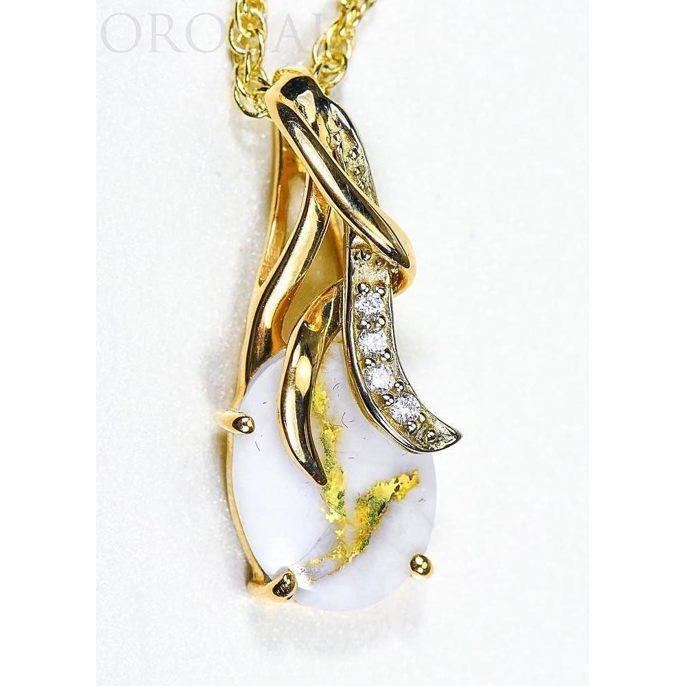 Orocal Gold Quartz Pendant with Diamonds PN820DQX-Destination Gold Detectors