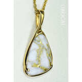 Orocal Gold Quartz Pendant with Diamonds - PSC100QX-Destination Gold Detectors
