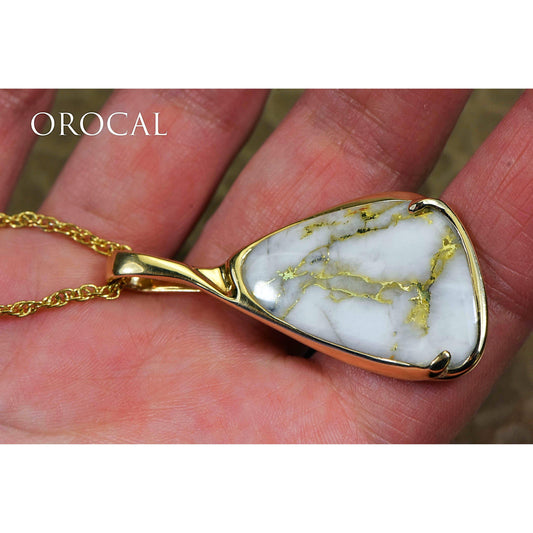 Orocal Gold Quartz Pendant with Diamonds PSC100QX-Destination Gold Detectors