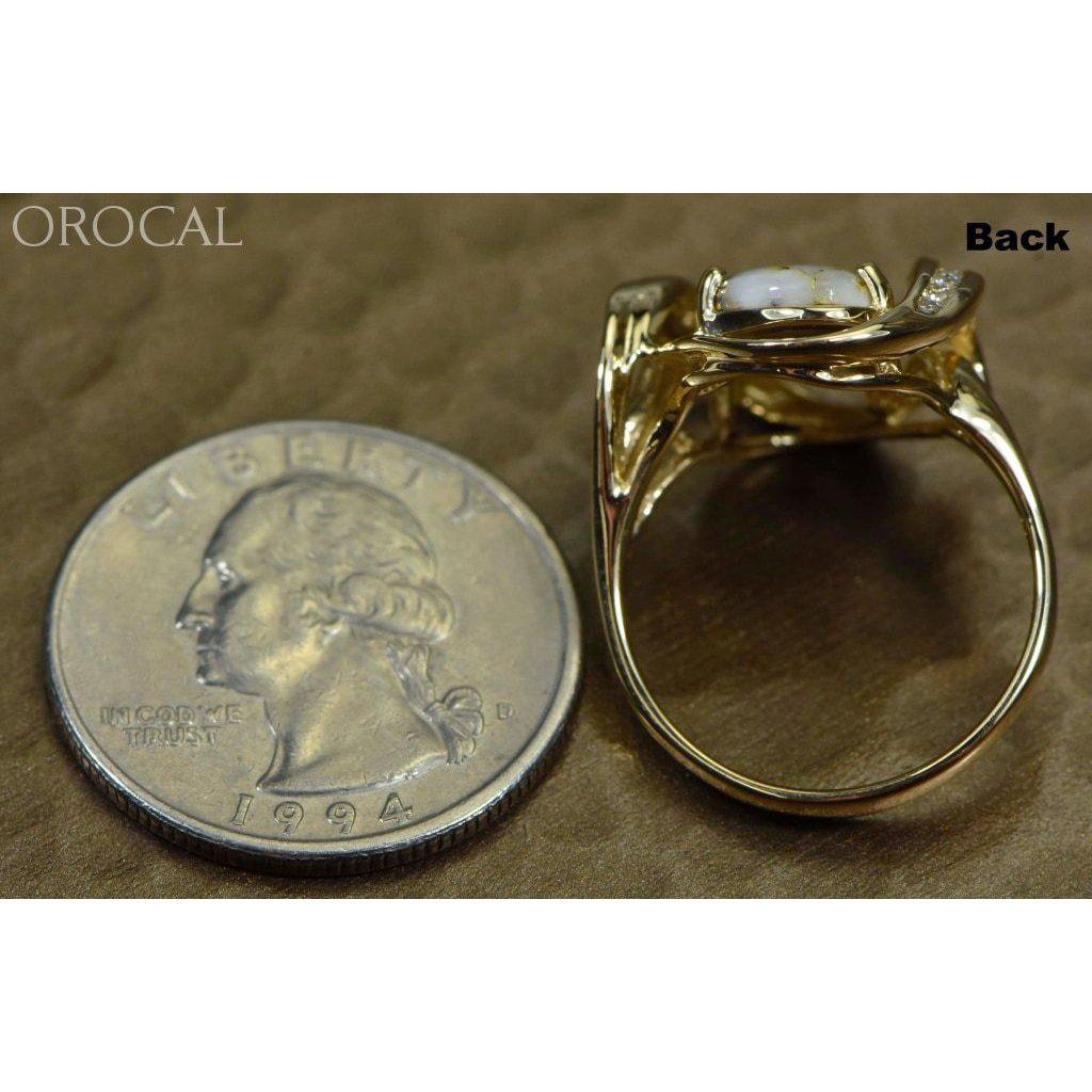 Orocal Gold Quartz Ring with Diamonds RL1028DQ-Destination Gold Detectors