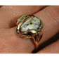 Orocal Gold Quartz Ring with Diamonds RL1028DQ-Destination Gold Detectors