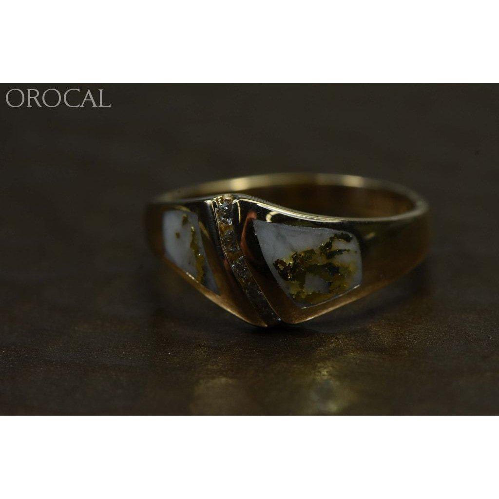 Orocal Gold Quartz Ring with Diamonds RL1064DQ-Destination Gold Detectors