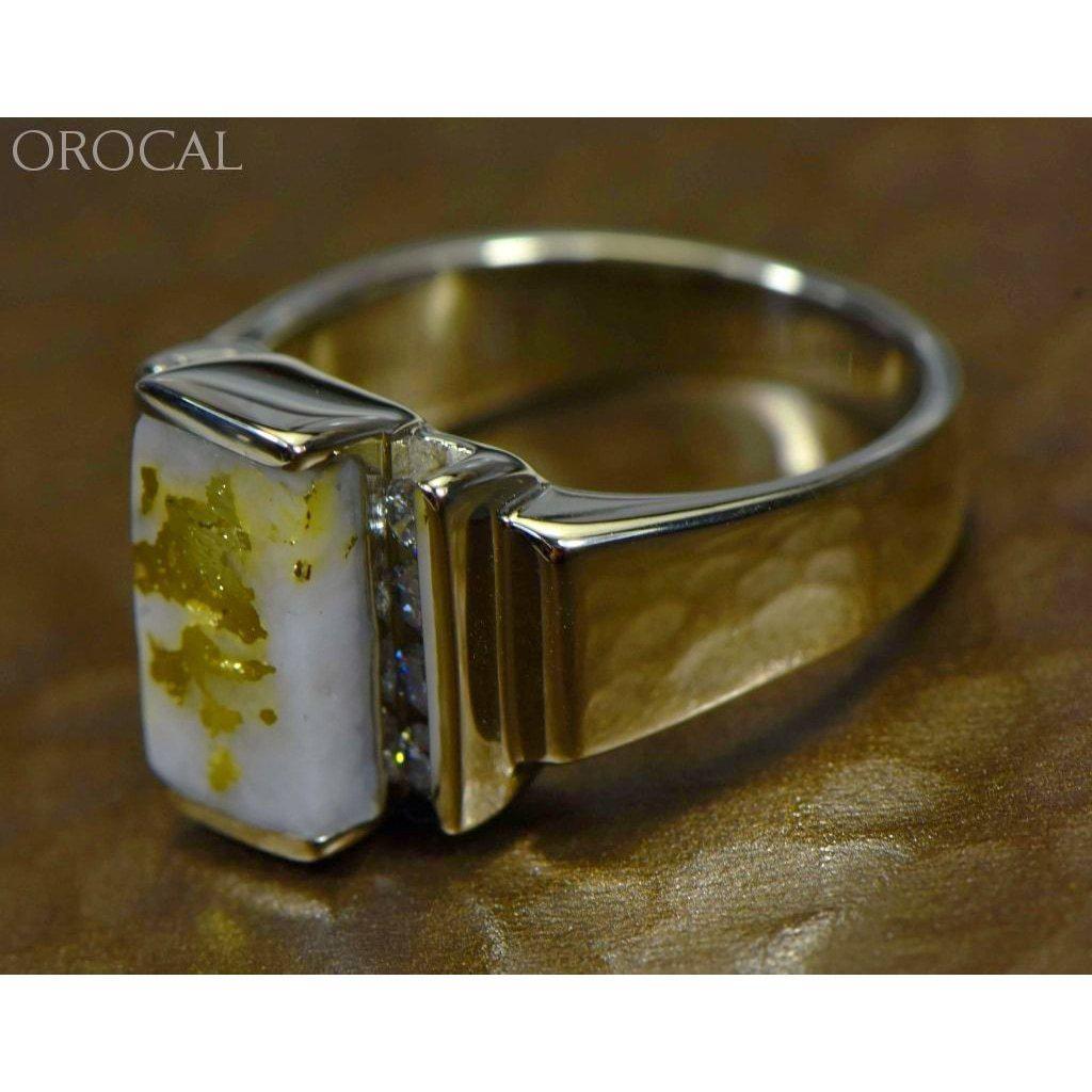 Orocal Gold Quartz Ring with Diamonds - RL639D32QW-Destination Gold Detectors