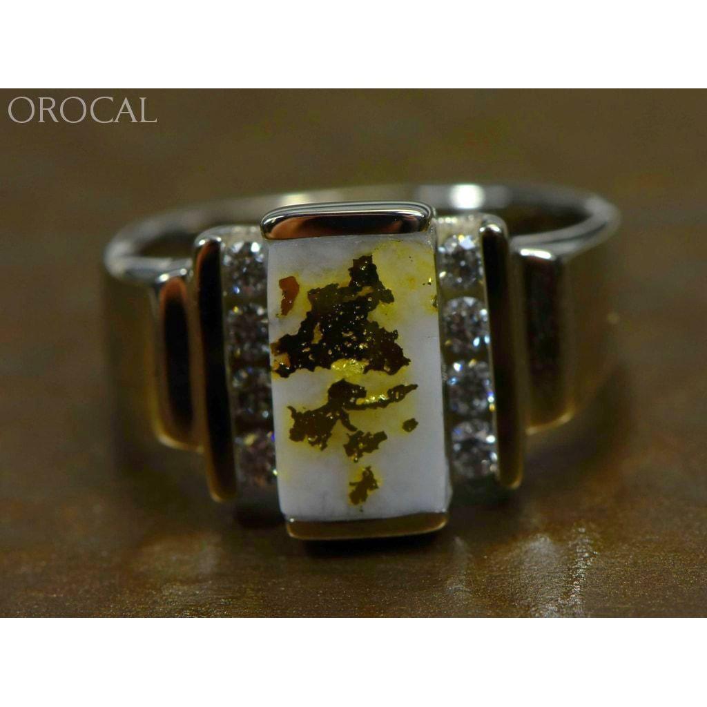 Orocal Gold Quartz Ring with Diamonds - RL639D32QW-Destination Gold Detectors
