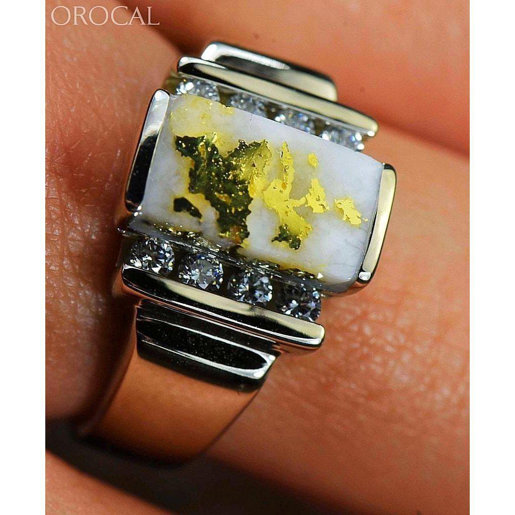 Orocal Gold Quartz Ring with Diamonds - RL639D32QW-Destination Gold Detectors