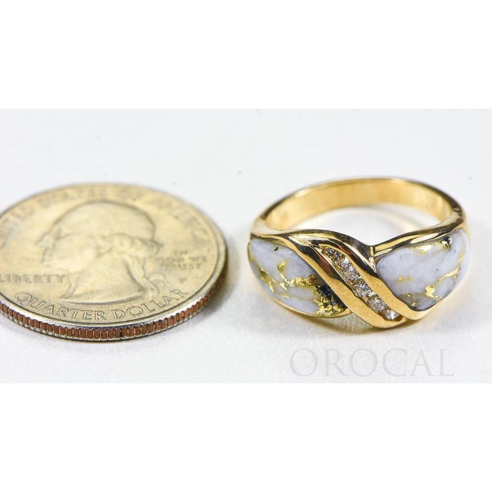 Orocal Gold Quartz Ring with Diamonds RL782D15Q-Destination Gold Detectors