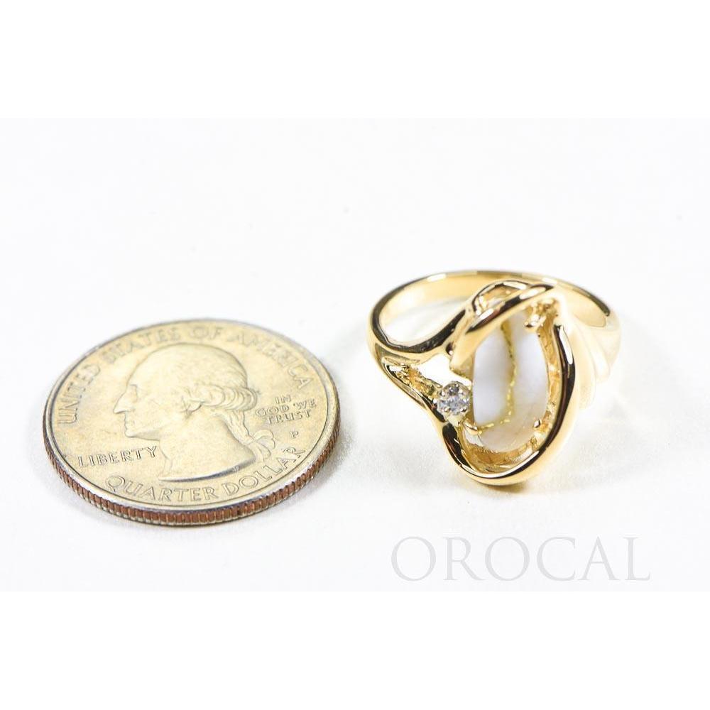 Orocal Gold Quartz Ring with Diamonds RL784DQ-Destination Gold Detectors