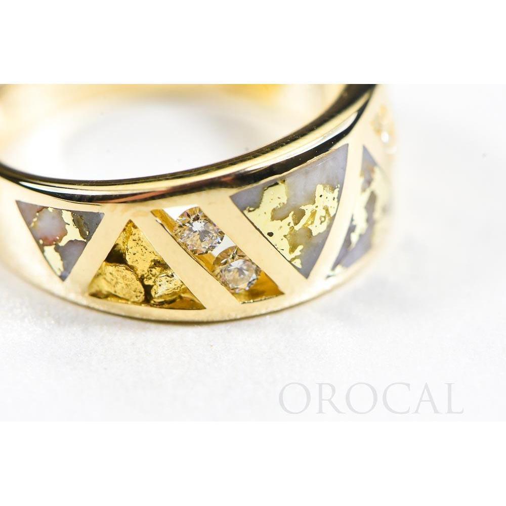 Orocal Gold Quartz Ring with Diamonds RL968D18NQ-Destination Gold Detectors