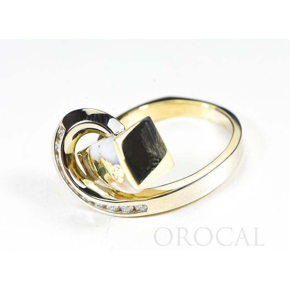 Orocal Gold Quartz Ring with Diamonds RLDL34D30Q-Destination Gold Detectors