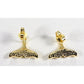 Orocal Gold Quartz Whale Tail Earrings Post Backs EDLWT8SQ-Destination Gold Detectors