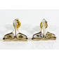 Orocal Gold Quartz Whale Tail Earrings Post Backs EDLWT8SQ-Destination Gold Detectors