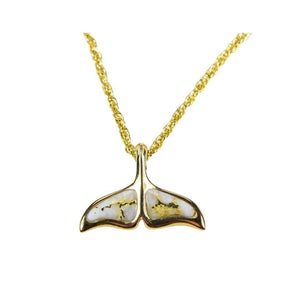 Orocal Gold Quartz Whales Tail Pendant - PAJWT301QX-Destination Gold Detectors