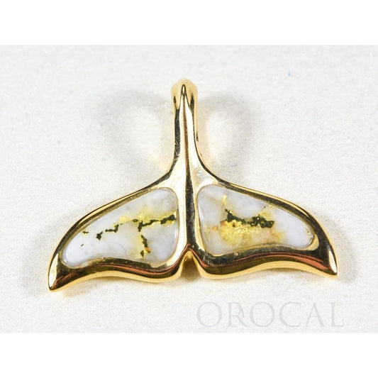 Orocal Gold Quartz Whales Tail Pendant - PAJWT301QX-Destination Gold Detectors