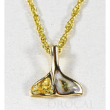 Orocal Gold Quartz Whales Tail Pendant PDLWT112NQ-Destination Gold Detectors