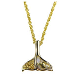 Orocal Gold Quartz Whales Tail Pendant PDLWT113NQ-Destination Gold Detectors