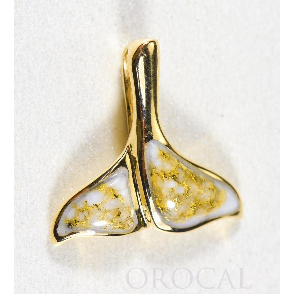 Orocal Gold Quartz Whales Tail Pendant PDLWT113Q-Destination Gold Detectors