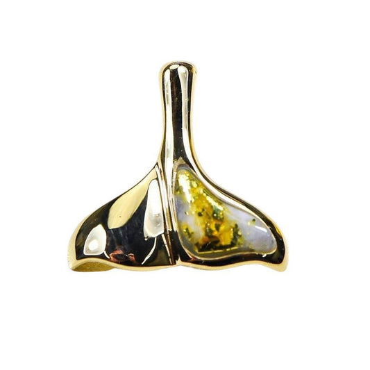 Orocal Gold Quartz Whales Tail Pendant PDLWT12QX-Destination Gold Detectors