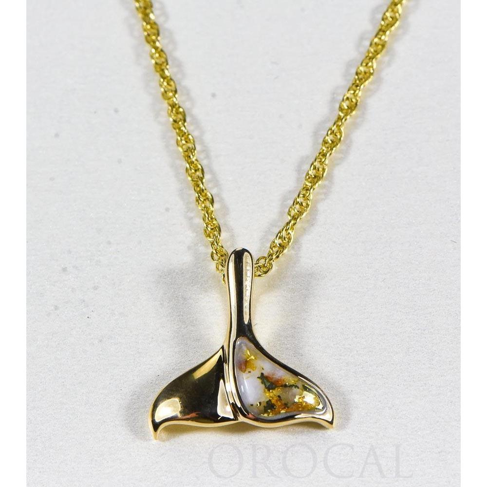 Orocal Gold Quartz Whales Tail Pendant PDLWT13QX-Destination Gold Detectors