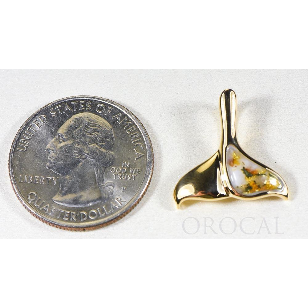 Orocal Gold Quartz Whales Tail Pendant PDLWT13QX-Destination Gold Detectors