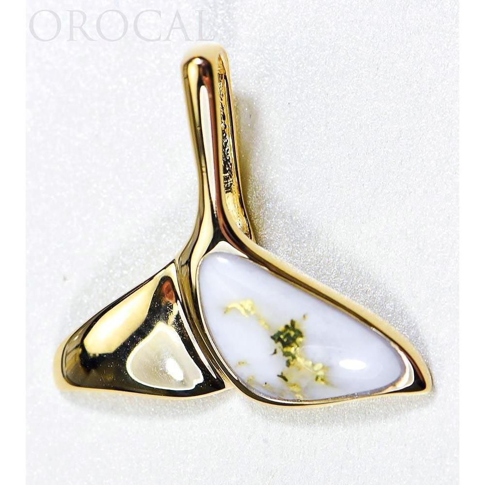 Orocal Gold Quartz Whales Tail Pendant PDLWT30QX-Destination Gold Detectors